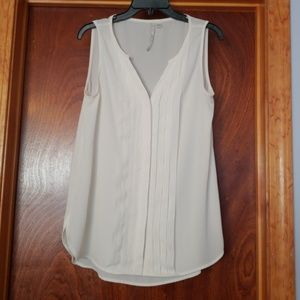 Lauren Conrad, LC white sleeveless blouse